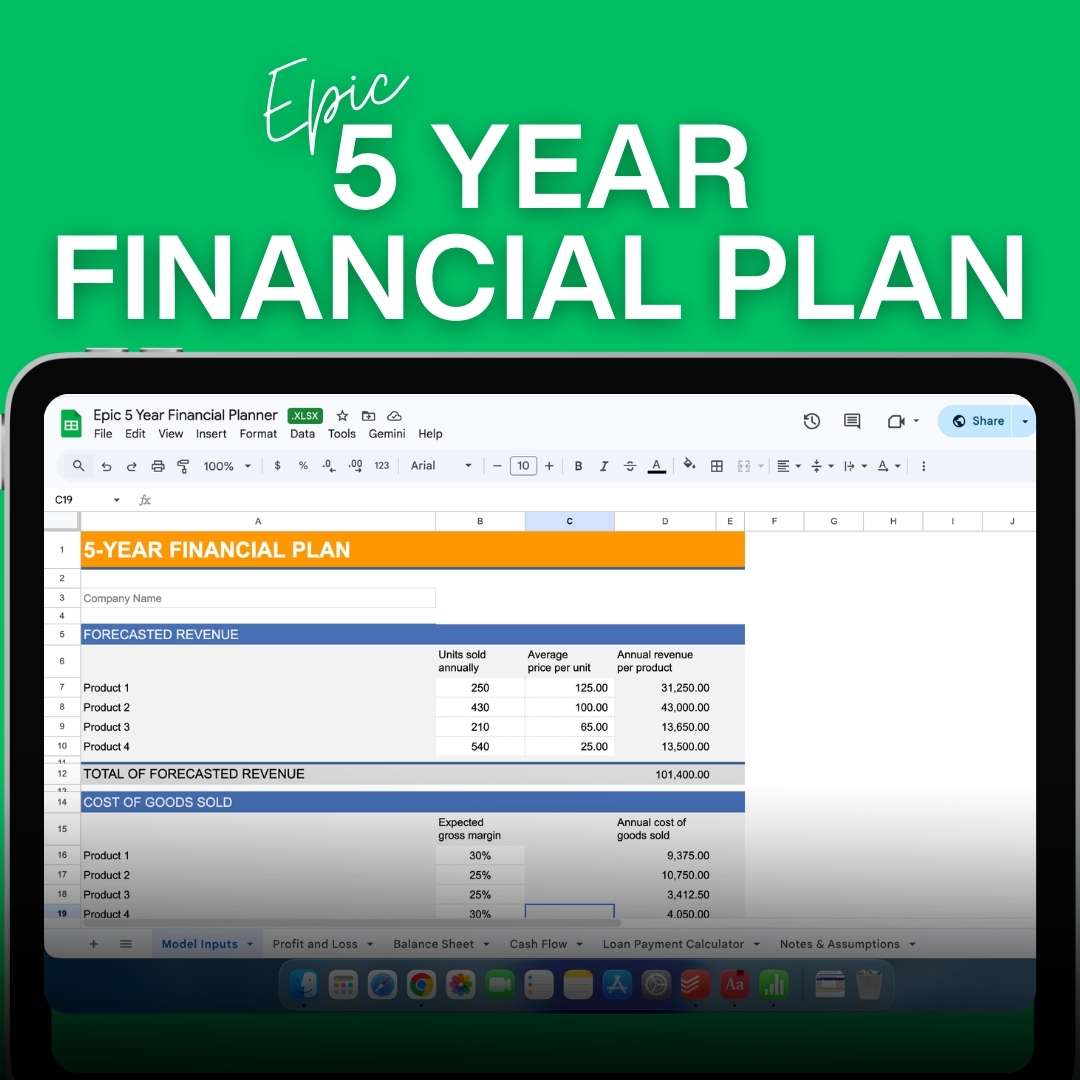 Epic 5 Year Financial Planner
