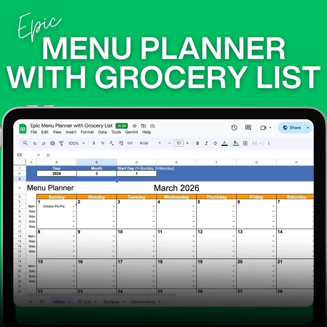 Epic Menu & Grocery Planner