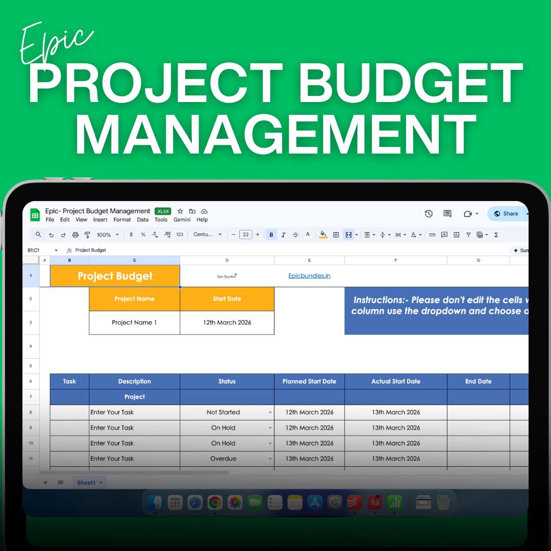 Epic Project Budget Management