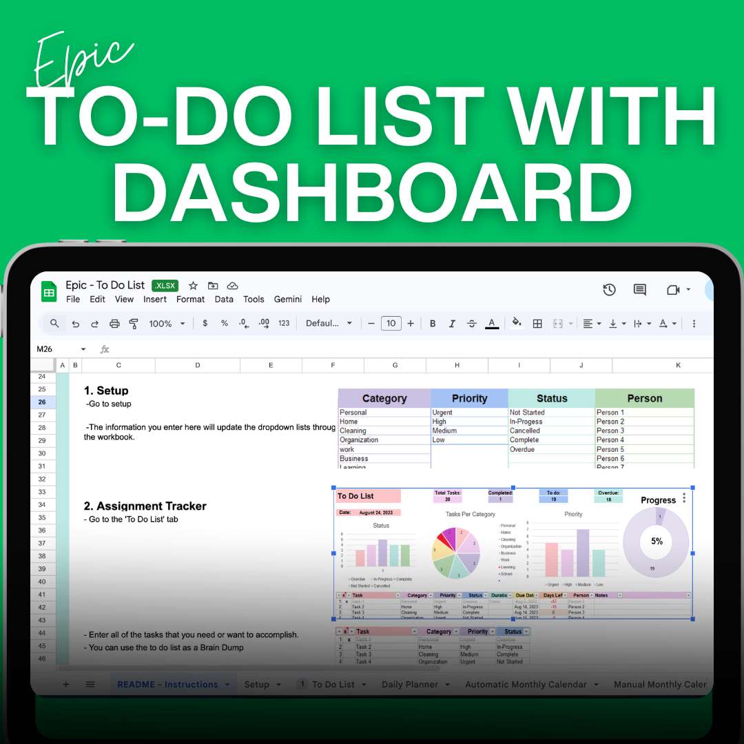 Epic To-Do List with Dashboard