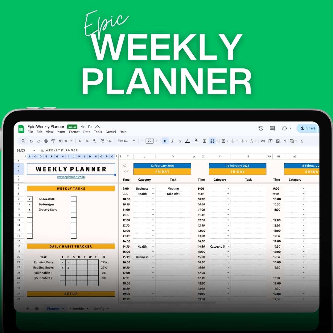 Epic Weekly Planner