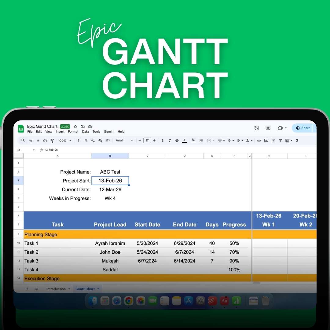 Epic Gantt Chart