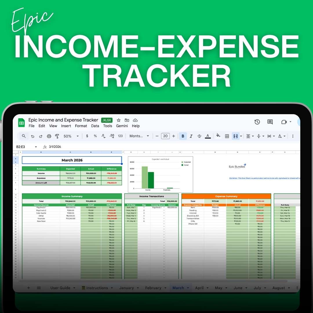 Epic Dynamic Income–Expense Tracker